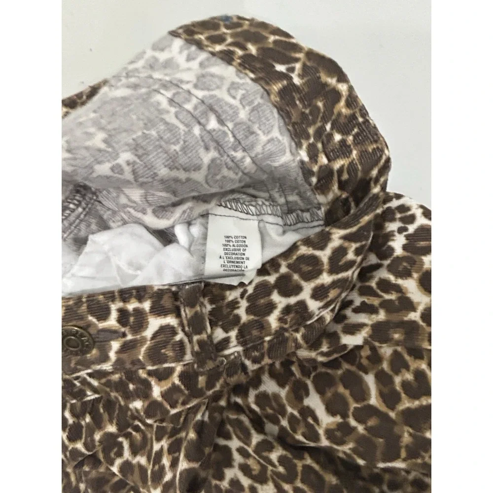 Children's Place Animal Print Corduroy Skirt Girls Size 8‎ Brown Leopard Ruffle